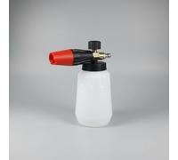 Colcolo Spruzzatore Ad Alta Pressione Lancia Schiuma per Lavaggio Auto con Idropulitrice Ugello Regolabile Genera Schiuma Connettore Rapido 1/4 Struttura, Ugello Rosso Con Bottiglia Bianca