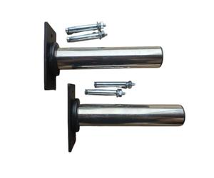 Colcolo Staffa da Parete Supporto per Tubo in Acciaio Inox con Coppia Sinistra Destra E Base Rettangolare Allineamento Coerente E Fissaggio a Parete Adatta per Corrimano Guardaroba Officina