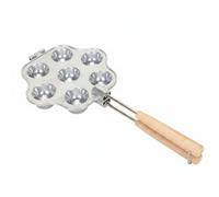 Colcolo Stampo per Torte Teglia per Crostate Teglia per Tartellette Stampo per in Acciaio Inossidabile 7 Cavità con Chiusura a Conchiglia E Manici in Legno