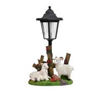 Colcolo Statua da Giardino per Esterni con E Luce Solare, Ornamento in Resina, Regalo per L'inaugurazione di Una Nuova Casa, Lampada da, Pecora 32x18.5x13.5 Cm