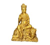 Colcolo Statua di Buddha Seduto Resistente Dorato, Ornamento da Tavolo, Spirituale, Statua con Base Piatta, per Altare, 26CM,