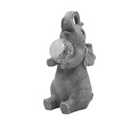 Colcolo Statua di Solare da Esterno con Luce Solare, Decorazione da Giardino, Scultura per Cortile, Prato, inaugurazione della casa, Bambino Elefante