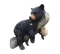 Colcolo Statua di Un Cucciolo d'orso Che abbraccia Alberi, figurina di Un Orso su Un Albero, Divertente Decorazione da Giardino in Resina.