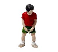 Colcolo Statuetta di Persone in 1:64, Mini Statuetta architettonica, diorami da Collezione, di Persone di Strada per Il Layout della Stazione, Ragazzo con La Maglietta Rossa