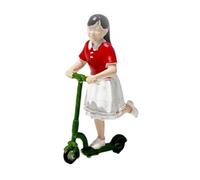 Colcolo Statuetta di Persone in 1:64, Mini Statuetta architettonica, diorami da Collezione, di Persone di Strada per Il Layout della Stazione, Ragazza con Gonna Bianca