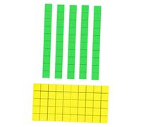 Colcolo Strumento didattico per il valore posizionale decimale a dieci blocchi, kit di conteggio per bambini con base colorata per il conteggio dei numeri,