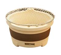 Colcolo Stufa Professionale Rotonda in Ceramica a Carbone per Infusione del tè, Accessorio per Cerimonie del tè, con Griglia in Rete D'acc, Taglia L