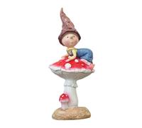 Colcolo Supporto per Funghi da Giardino delle Fate, Micro Paesaggio, Ornamento, Scultura da Giardino, Vaso per Fiori, Figura da scrivania, Statuetta in