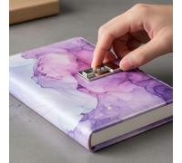 Colcolo Taccuino con Lucchetto Diario Segreto Quaderno Agenda Blocco Note con Chiusura a Combinazione E Banda di Bloccaggio Copertina Rigida Cucita in, UV-密码本-彩色晕染