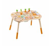 Colcolo Tavolo Gioco Sensoriale Bambini in Legno con Blocchi Forme Carote Ingranaggi Centro attività Training Coordinazione Mano-Occhio Adatto a Educazione