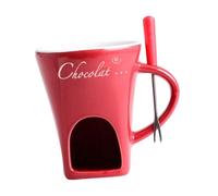 Colcolo Tazza per Fonduta, Scalda Fonduta, Tazza Multiuso per Coperchi, per Cucina, Scalda Versatile, per Sciogliere, per Sciogliere, Rosso