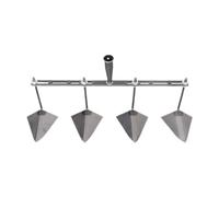 Colcolo Testa Triangolare per Zappa da Giardino, aratro Manuale di Ricambio con spaziatura Regolabile, attrezzo Manuale per l'agricoltura, la piantagione, 60 Cm Quattro Teste