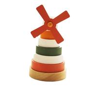 Colcolo Torre di impilamento giocattolo in legno, giocattolo per la prima infanzia, arcobaleno, anelli impilabili, blocchi da costruzione impilabili per