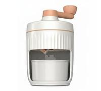 Colcolo Tritaghiaccio Manuale da Cucina con Resistente in Acciaio Inox Macchina per Granite Finestra Trasparente Design Ergonomico Adatta a Bevande Fredde Cocktails Eventi, Caramello Arancio