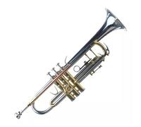 Colcolo Tromba in Ottone Tromba Acustica Strumento Bandistico Valvole Scorrevoli Layout Classico con Custodia Rigida E Accessori Manutenzione Corpi in Ottone