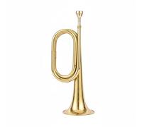 Colcolo Tromba Ottone Bugle Corno Tromba per Segnalazioni Bocchino per Principianti Struttura Ottone Massiccio Adatto per Studenti Band Scolastiche, Grande, Mp+Facile+Con+Borsa