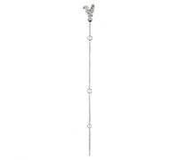 Colcolo Tutore per Piante Rampicanti con Decorazione Gallo E Farfalla Supporto in Anelli Circolari Ornamentale per Giardino Adatto per Sostenere Fiori E Arbusti, Bianco sporco, Gallo
