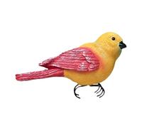 Colcolo Uccello Simulazione Modello Uccello Figurina Realistica Ornamento Artificiale in Resina per Decorare Vasi di Fiori Adatto per Salotto Giardino Cosplay, Rosso