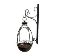 Colcolo Vaso Sospeso con Ganci Durevole | Stile Rustico, Fioriera da con Staffa, per Giardino, del Giardinaggio, Bronzo