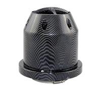 Cold Air Intake Filter for Cars, Round Head Design with Double-Layer Mesh, ABS Carbon Fiber Texture, Fits SUV, Sedan, Sports & Vehicles