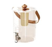 Cold Beverage Dispenser, 5L Juice and Water Container with Spigot and Filter, Leak Proof Drink Dispenser for Tea Lemonade Punch, Outdoor Party Holiday Hosting Camping Picnic Barbecue Use
