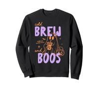 Cold Brew And Boos Halloween Iced Coffee Lover Fall Autumn Felpa