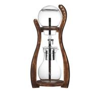 Cold Brew Coffee Maker, Iced Drip Coffee Machine, Cold Drip Coffees Maker with Adjustable Dripper, Wood Straight Frame, Stainless Steel Filter, Makes 6-8 Cups for Home and Office