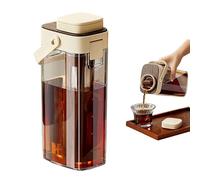 Cold Brew Coffee Maker - Large Capacity Airtight Lid, Glass Ice Tea Maker Beverage Container, Multi Use Pitcher for Coffee Lemonade Fruit Drinks, Fridge Safe Home Kitchen, 4.92 x3.39 x 10.12inches