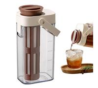 Cold Brew Coffee Maker, Pitcher Brewer, 1L Heavy Duty Jar, Kitchen Pot, Leak Proof Coffee Container, for Ice Tea, Lemonade, Fruit Drinks, 9.06x4.96x3.5 Inches