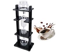 Cold Brew Drip Tower, Vetro borosilicato Brew Gocciolatore, Macchine per caffè Freddo Manuali con Tecnologia Slow Drip, Staffa in Legno, per Uffici Domestici E Caffetterie