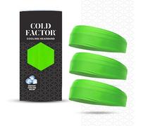 COLD FACTOR Fascia rinfrescante istantanea, confezione da 3, colore: lime, tecnologia di raffreddamento evaporativo senza sostanze chimiche, per oltre 2 ore di raffreddamento, ideale per sport, yoga