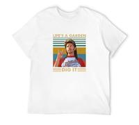 COLD-PRESSED LEMON Life's A Garden Dig It T-Shirt Graphic Tee for Men White XXL