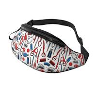 Cold Tree - Marsupio mimetico per uomo e donna, alla moda, regolabile, per viaggi, sport, passeggiate, Barber Shop Stile monocromatico, Taglia unica