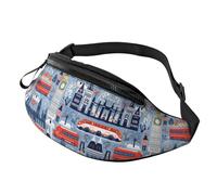 Cold Tree - Marsupio mimetico per uomo e donna, alla moda, regolabile, per viaggi, sport, passeggiate, Inghilterra simboli, Taglia unica