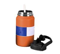 Cold Water Bottle, Stainless Steel Hydration Jug, Leak Proof Double Wall Insulated, Extra Large Capacity Durabled Handle for Camping, Palestra, Beach, Hiking, 5.91x13.39x4.69 Inches