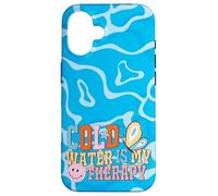 Cold Water is My Therapy Swimmer Diver Pool Water Sports Custodia per iPhone 16