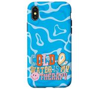 Cold Water is My Therapy Swimmer Diver Pool Water Sports Custodia per iPhone X/XS