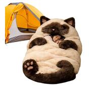 Cold Weather Sleeping Bag, Soft Warm Cat Envelope Design Plush Indoor Sleeping Sack, Insulated Lounger Blanket for Bedroom Nursery Apartment Home Gift for Women Men