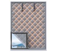 Cold Weather Window Cover - 56.69 Inches Draft Blocker | Winter Insulation Blanket - Oxford Cotton Window Insulation Cover For Heat Retention Draft Sealing Homes Apartments RVs And Energy Saving