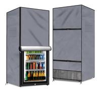 Coldairsoap Copertura antipolvere per frigorifero da esterno, per proteggere congelatori verticali/bevande, compatta, 1,5 m a 2,5 m cubi di copertura per congelatore all'aperto (argento, 58,4 x 58,4 x