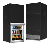 Coldairsoap Copertura per frigorifero per esterni, antipolvere, per congelatori verticali, congelatore, congelatore compatto, 58,4 x 58,4 x 142,2 cm, colore: nero