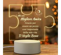 Coldbling Idee Regalo Amica Compleanno, Regali Amicizia Natale per Amiche Migliore Amica Donne Speciale Compleanno Originale Utile Lampada Luce Notturna in Acrilico Inciso
