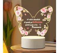 Coldbling Regalo Compleanno Donna, Lampada a Farfalla Idee Regalo Donna Natale, Regali Inspiranti per Lei Migliore Amica Sorelle Fidanzata Colleghe Moglie Luce Notturna in Acrilico