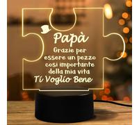 Coldbling Regalo Festa del Papà, Lampada Regali per Papa Natale Compleanno Festa del Papa Idee Regalo Utile Originali Luce Notturna in Acrilico, Regali per Papà Suocero Lui Uomo