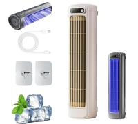 Coldeeze Cooling Ace,Coldeeze Ace Personal Air Conditioner Portable,Coldeze Air Conditione with 3 Speeds & LED Screen, No Drilling Wall Mounted Electric Fan,Quiet Wall Fan,Type-C Charging (Black)