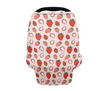 Coldinair Coprisedile per auto rosa fragola per bambine, morbida ed elastica, traspirante per seggiolino auto, carrello della spesa, seggiolone, passeggino