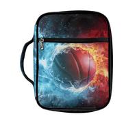 Coldinair Custodia per libri e bibbia da uomo e bambini, con manico e tasca con cerniera, adatta per bibbie di dimensioni standard/grandi