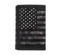 Coldinair Portafoglio con stampa personalizzata per adolescenti, bambini, ragazzi, ragazze, sottile RFID Trifold portafogli borsa, Vintage Bandiera Americana Camo, Taglia unica, Casual