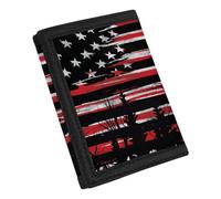 Coldinair Portafoglio con stampa personalizzata per adolescenti, bambini, ragazzi, ragazze, sottile RFID Trifold portafogli borsa, Montagna Bandiera USA, Taglia unica
