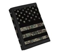 Coldinair Portafoglio con stampa personalizzata per adolescenti, bambini, ragazzi, ragazze, sottile RFID Trifold portafogli borsa, Bandiere americane, Taglia unica